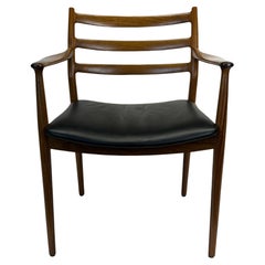 Arne Vodder Ladder Back Rosewood and Leather Armchair by France and Son