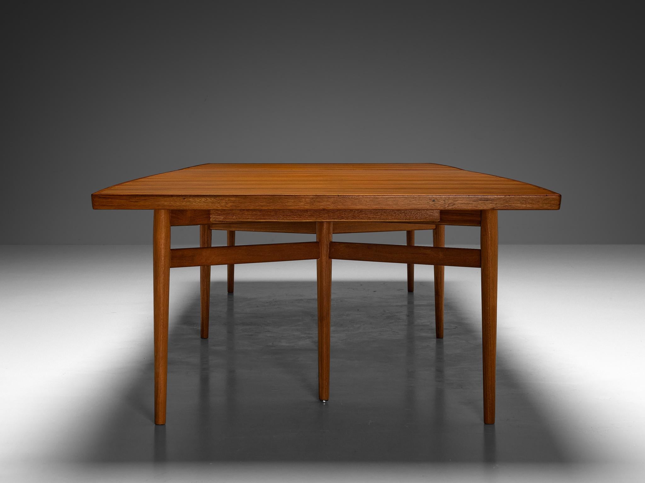 Arne Vodder grande table de conférence ou de salle à manger de 16 pieds en teck  en vente 1