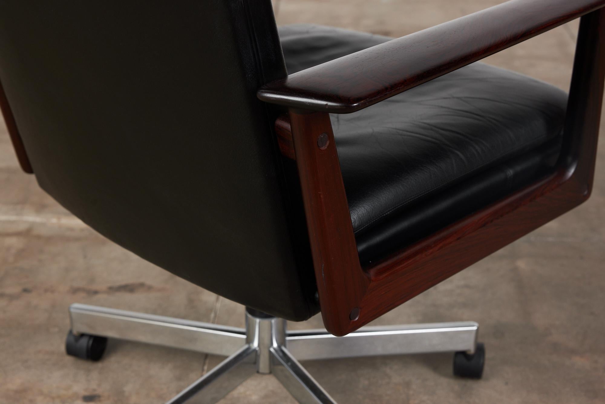 Arne Vodder Leather Desk Chair for Sibast 4