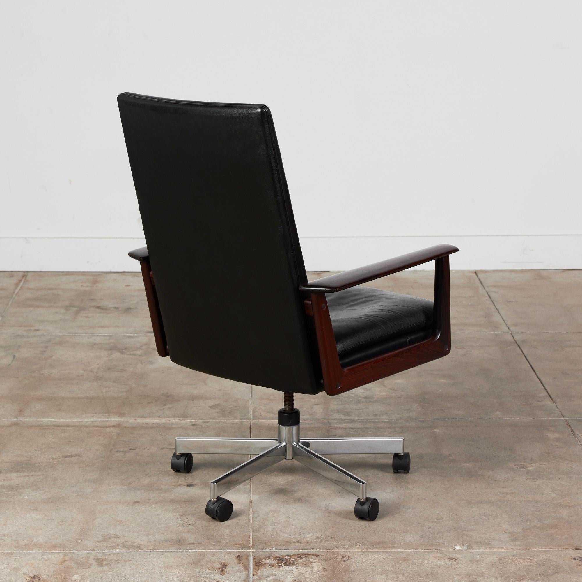 Mid-20th Century Arne Vodder Leather Desk Chair for Sibast