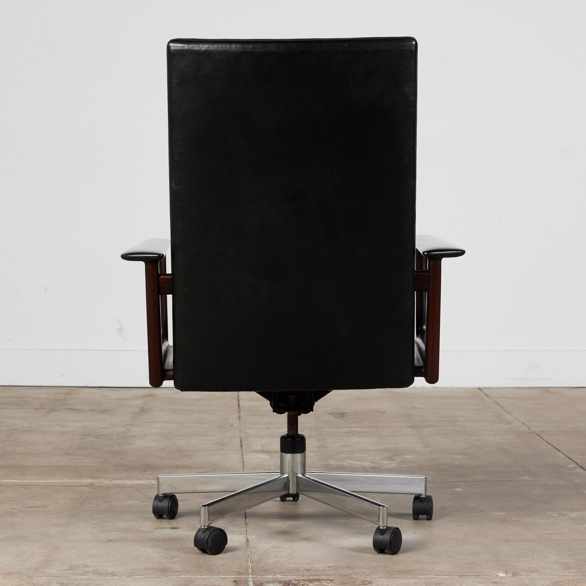Arne Vodder Leather Desk Chair for Sibast 1