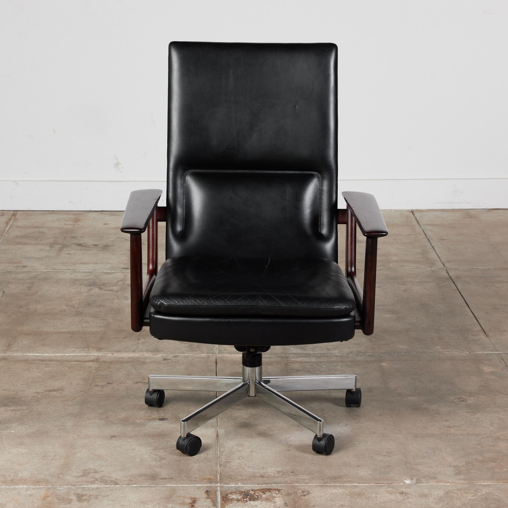 Arne Vodder Leather Desk Chair for Sibast 2