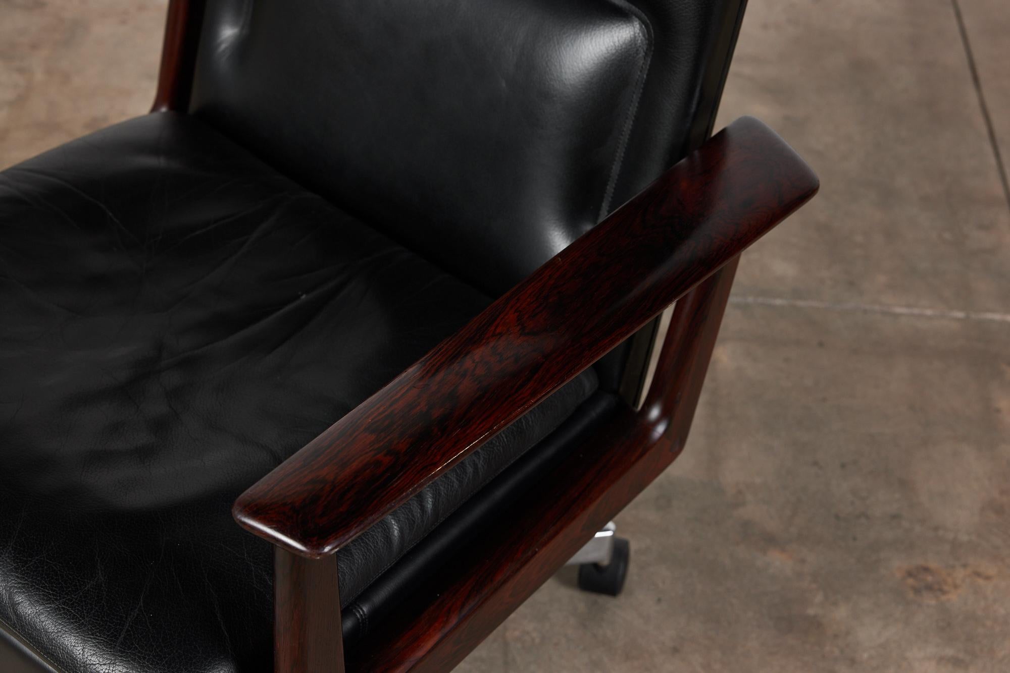 Arne Vodder Leather Desk Chair for Sibast 3
