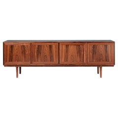 Arne Vodder Lange Sideboard-Anrichte aus Rosenholz, 1950er Jahre