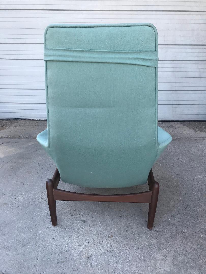 Danish Arne Vodder Lounge Chair and Ottoman, Classic Modern Design, Denmark, 1950s