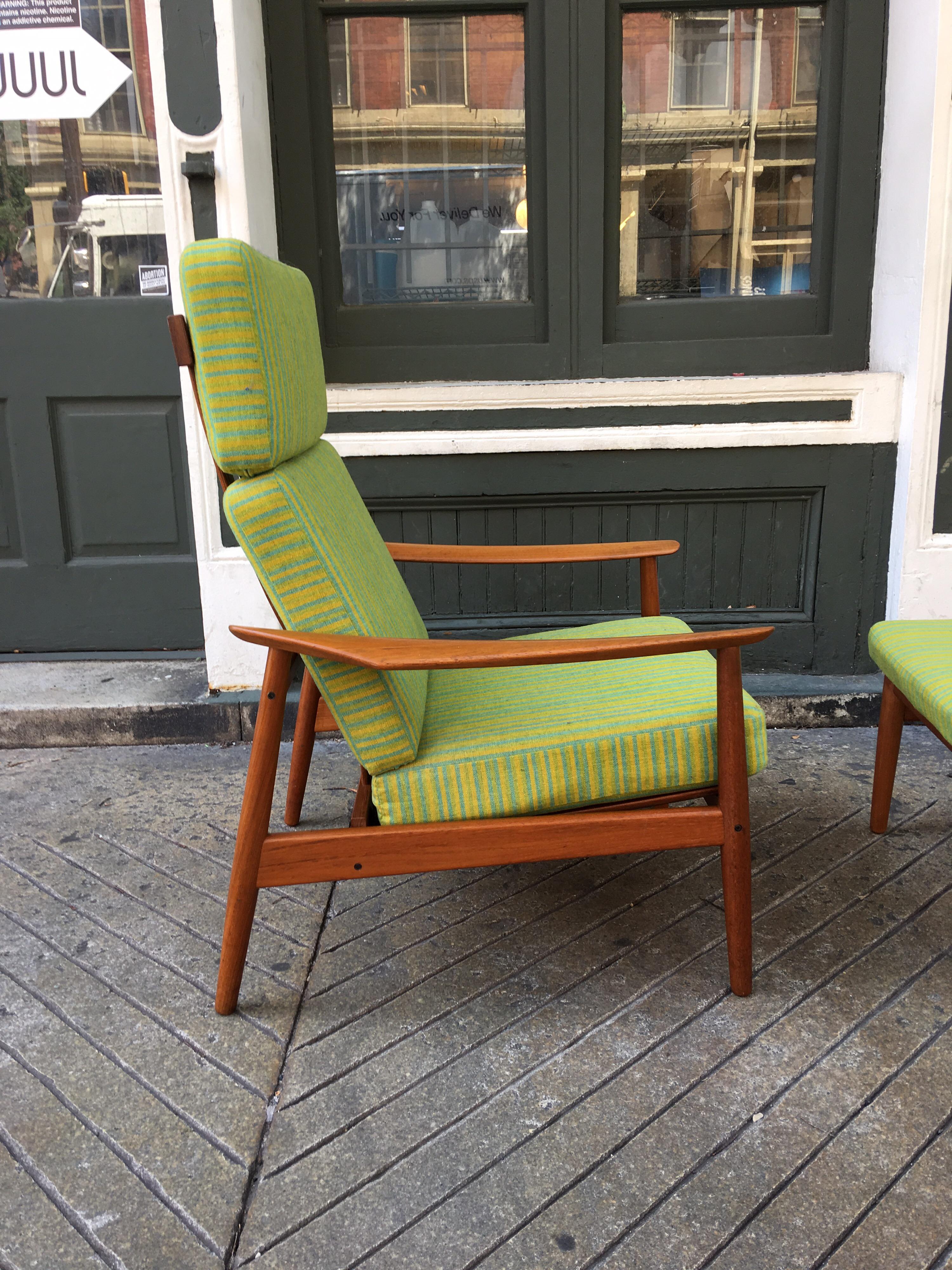 Arne Vodder Lounge Chair and Ottoman Model FD164 6