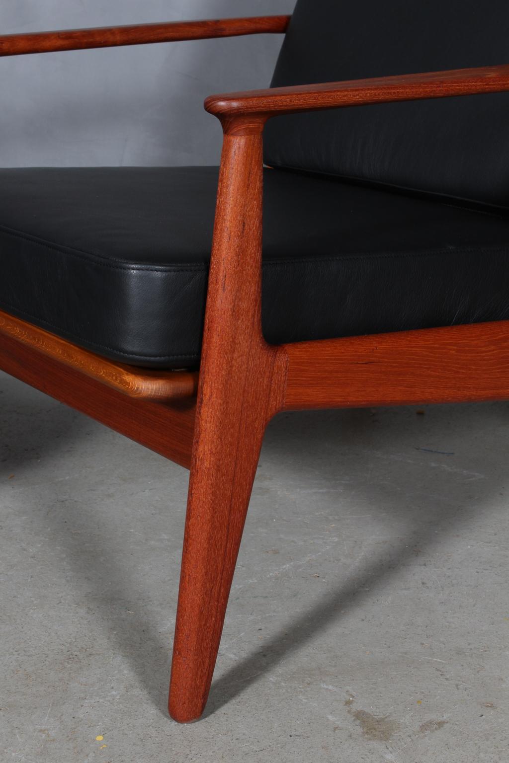 Danish Arne Vodder Lounge Chairs, Solid Teak