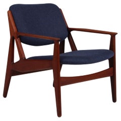Vintage Arne Vodder Lounge Chairs, Solid Teak