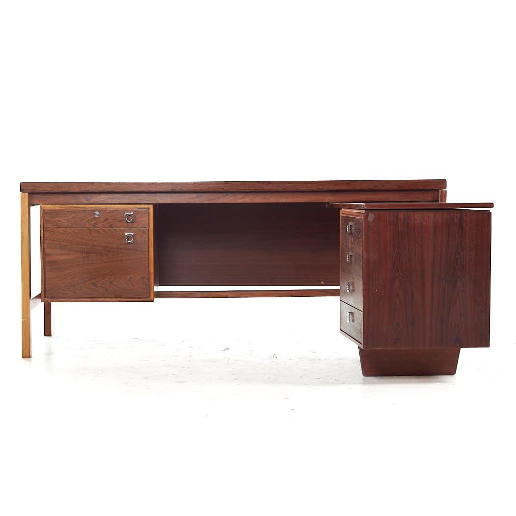 Mid-Century Modern Arne Vodder Mid Century Danish Rosewood L Desk For Sale