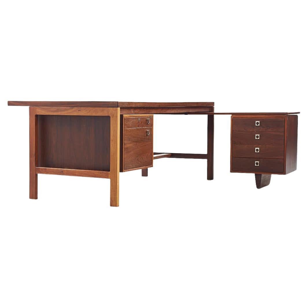Arne Vodder Mid Century Danish Rosewood L Desk For Sale
