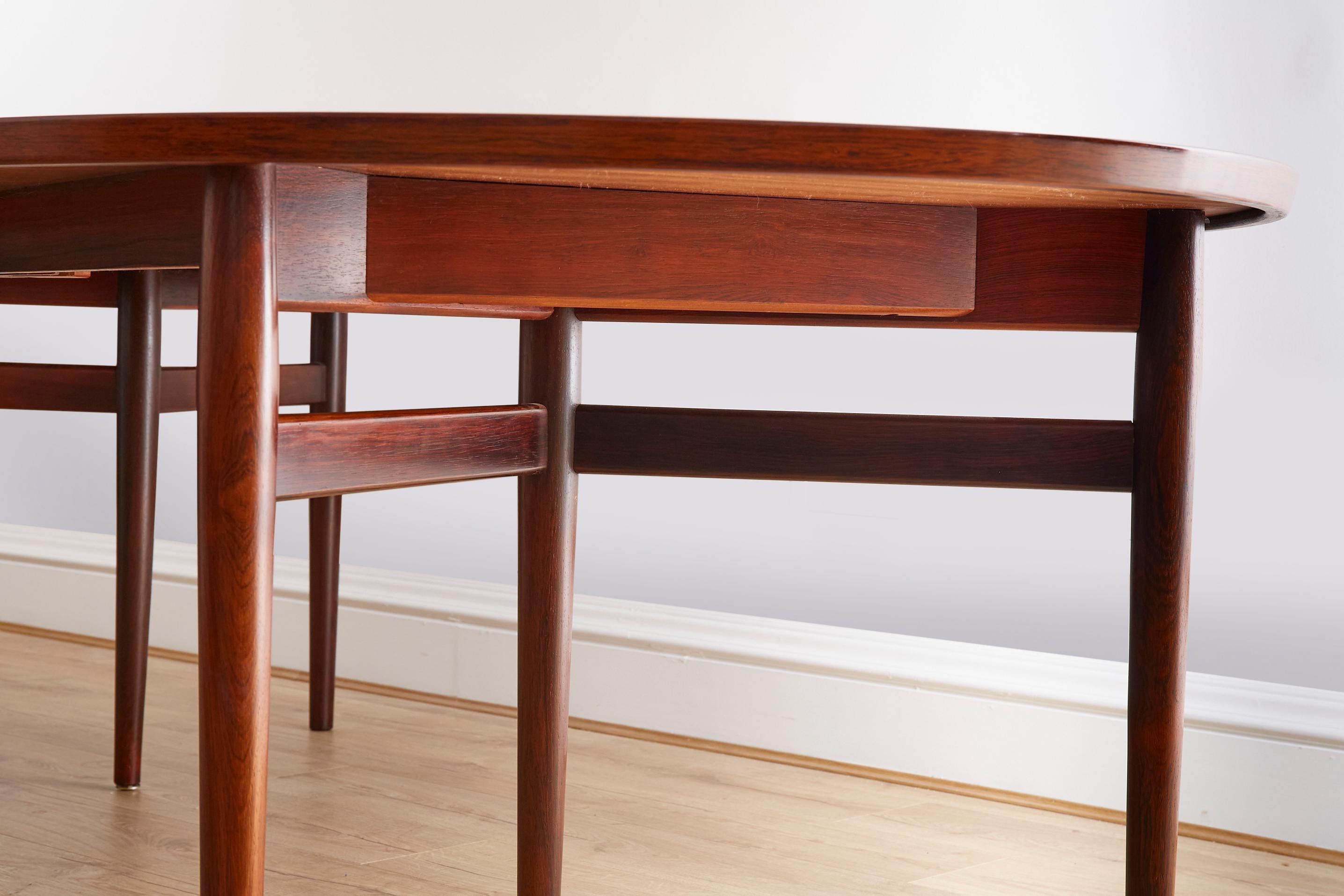 Arne Vodder Mid-Century Extending Dining Table, Rosewood, Danish, 1960s In Excellent Condition In London, GB