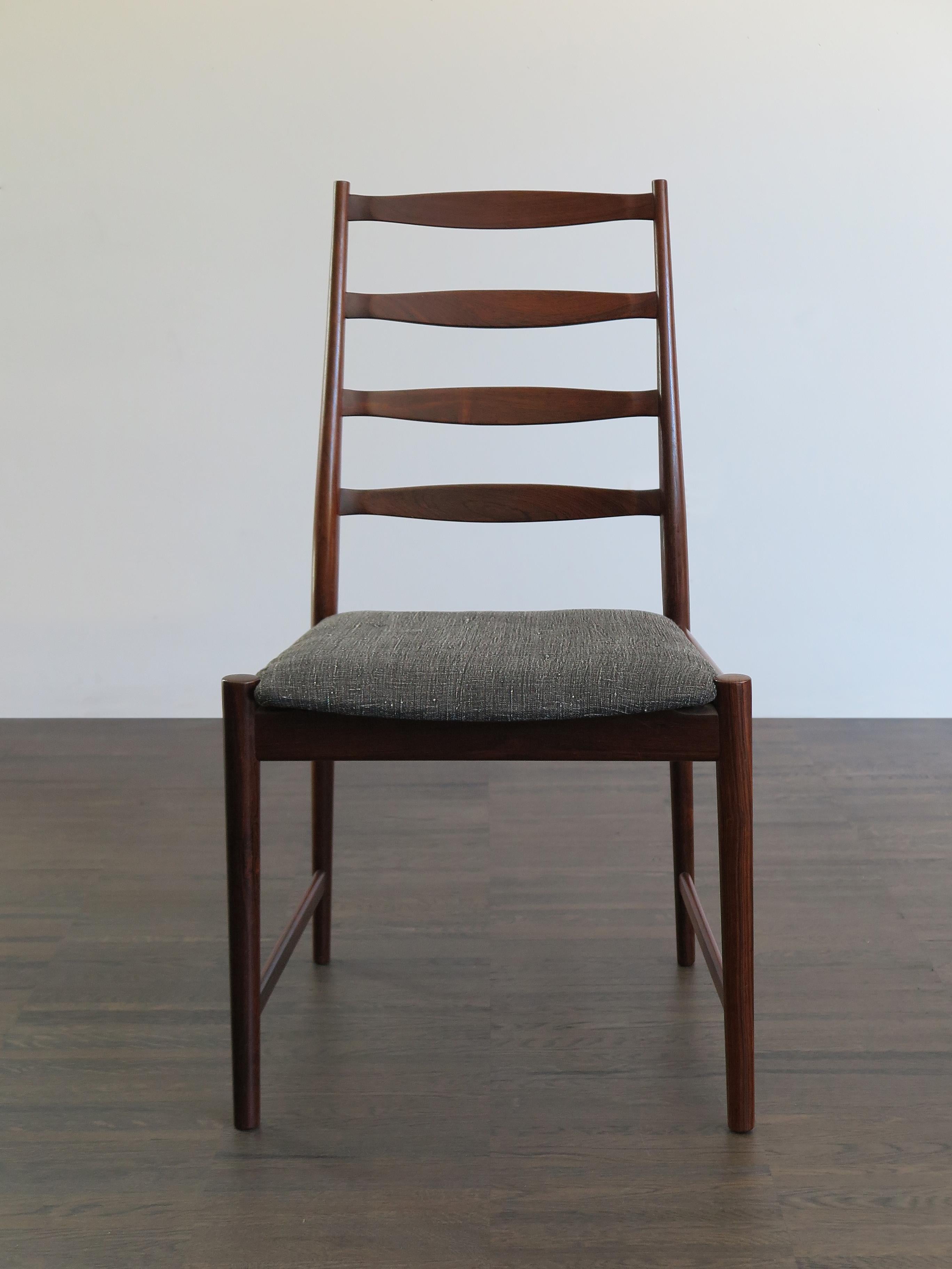 Mid-20th Century Arne Vodder Mid-Century Modern Scandinavian Dark Wood Dining Chairs, 1960s For Sale