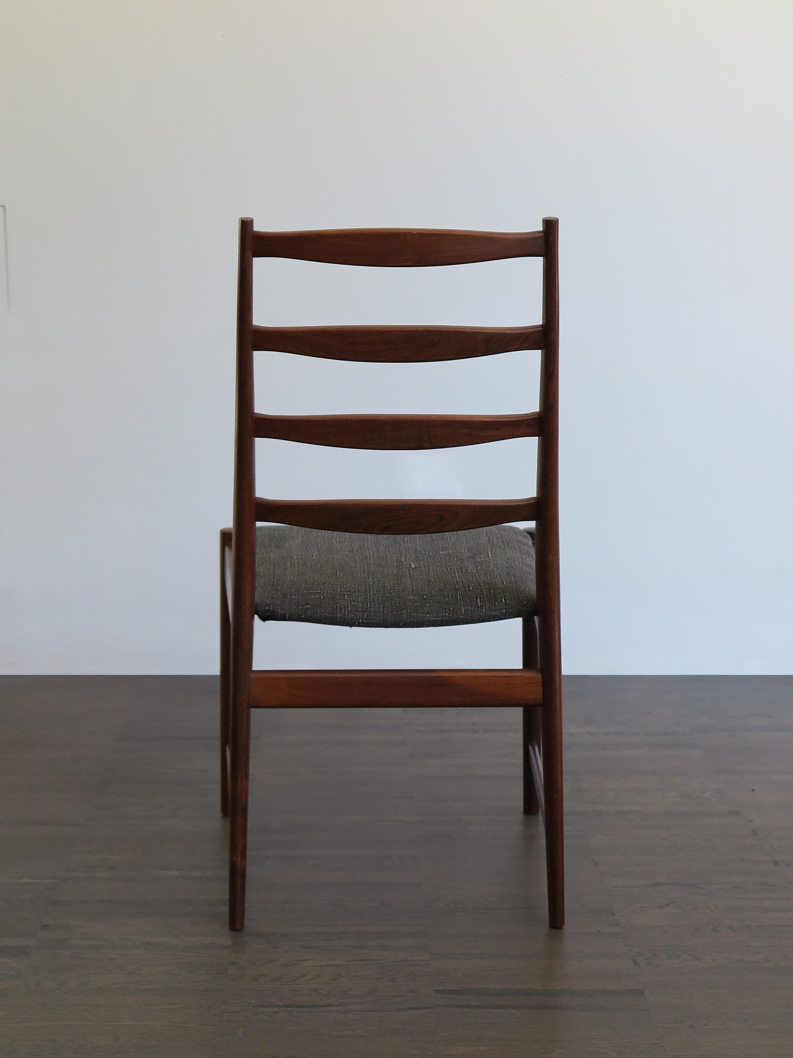 Danish Arne Vodder Mid-Century Modern Scandinavian Dark Wood Dining Chairs, 1960s