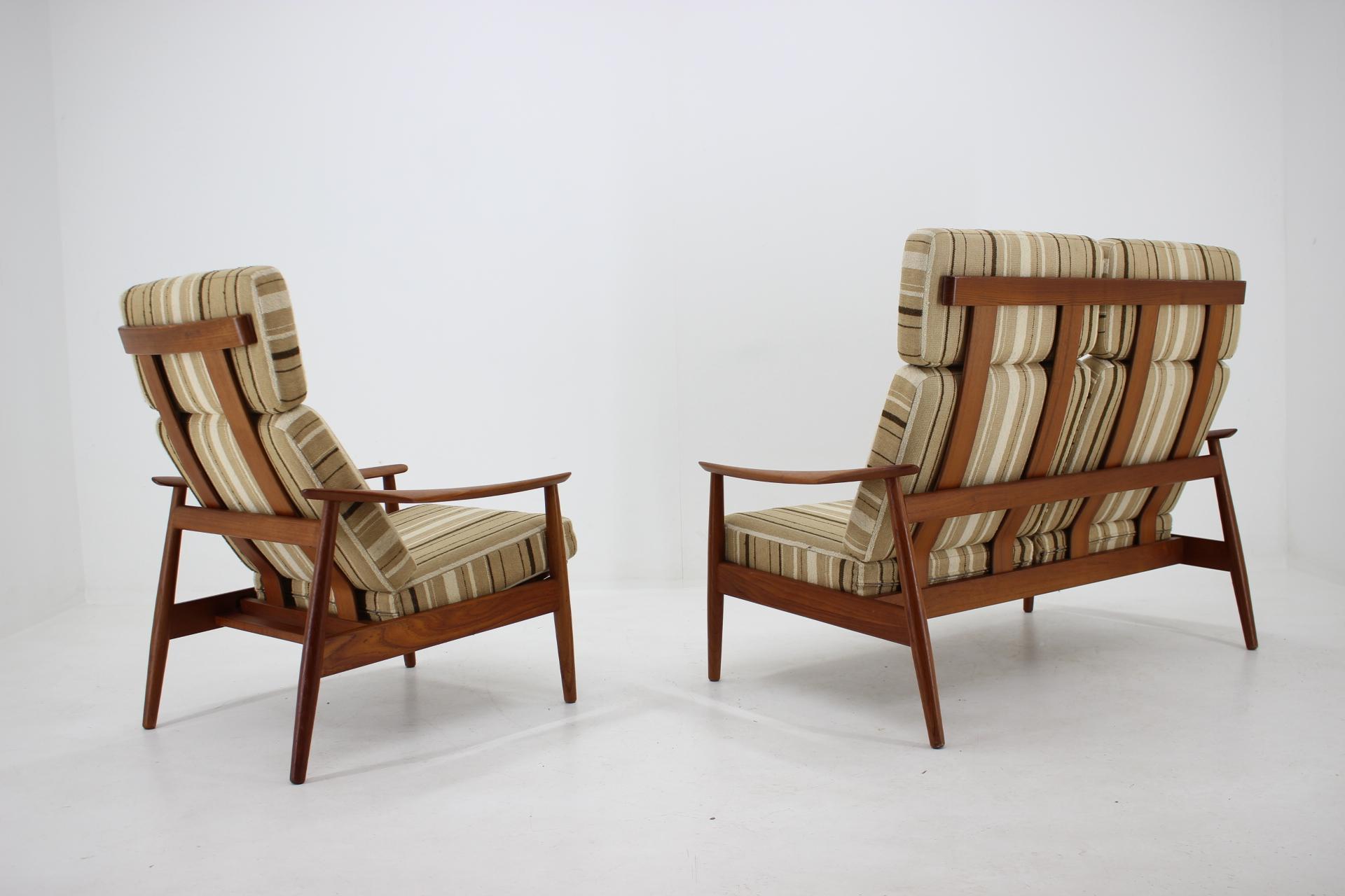 Danish Arne Vodder Midcentury Seating Set, France & Son, Denmark, 1960s