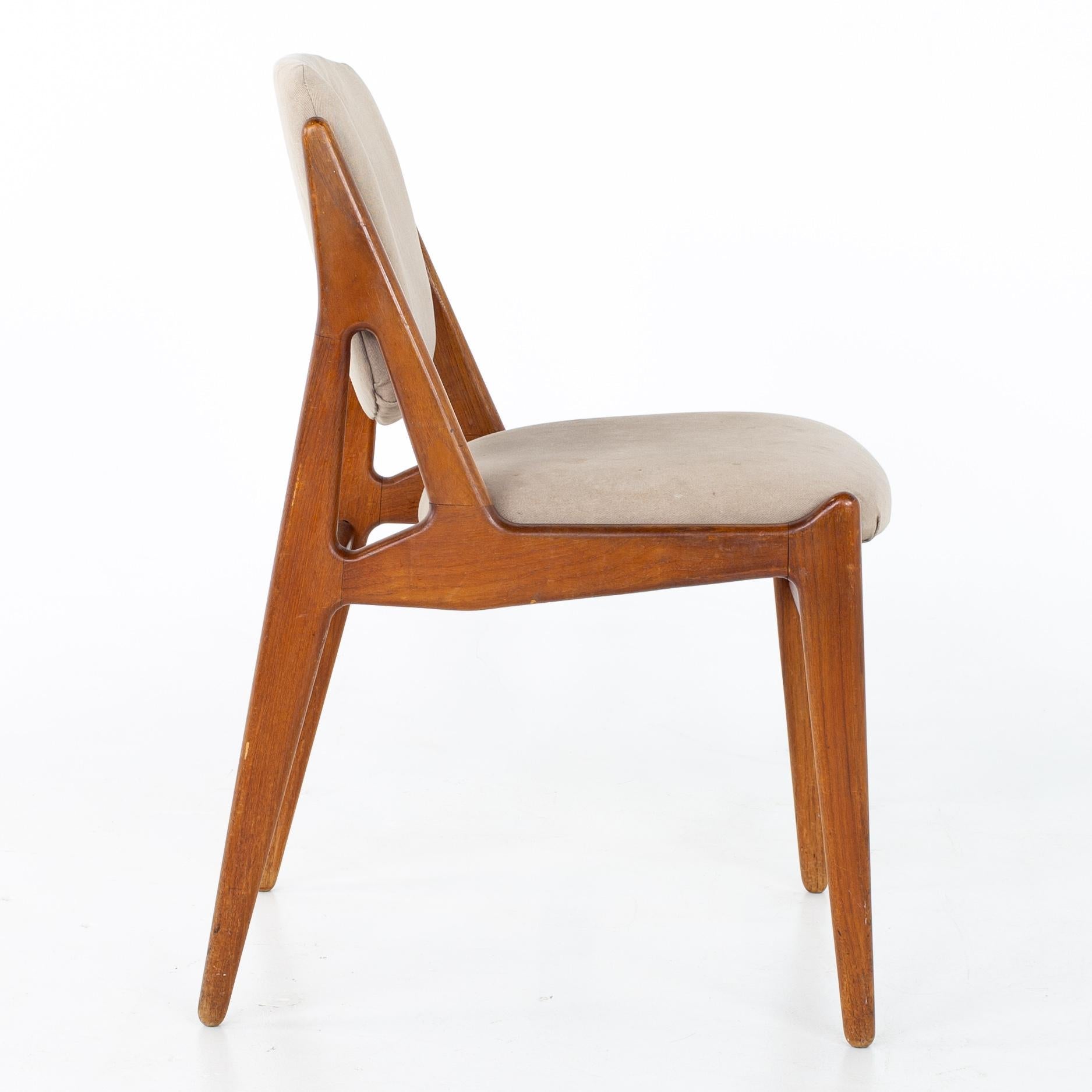 Arne Vodder Mid Century Teak Dining Chairs, Set of 6 3