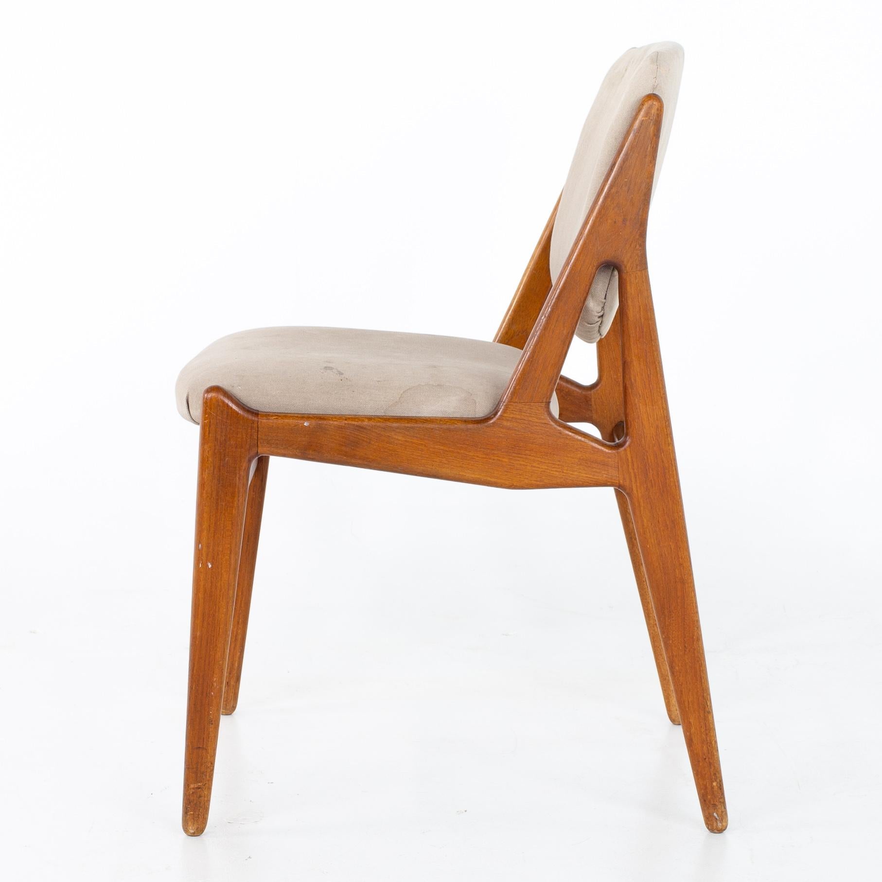 Arne Vodder Mid Century Teak Dining Chairs, Set of 6 4