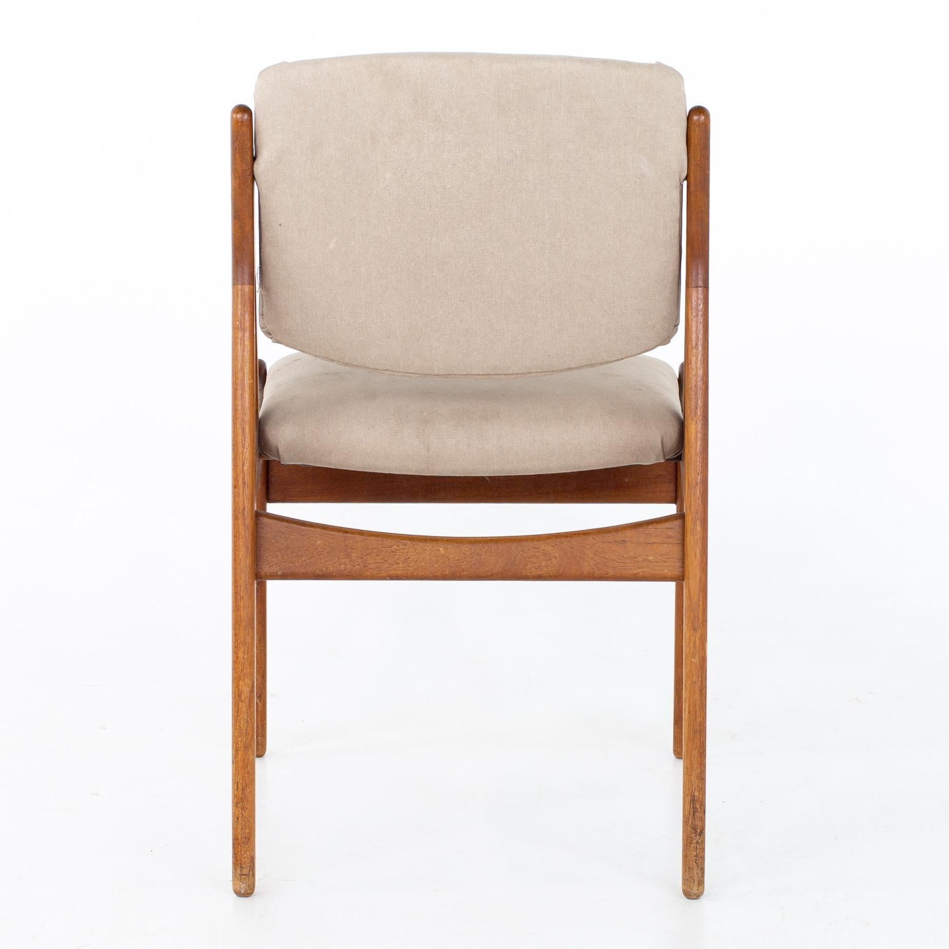 Arne Vodder Mid Century Teak Dining Chairs, Set of 6 5