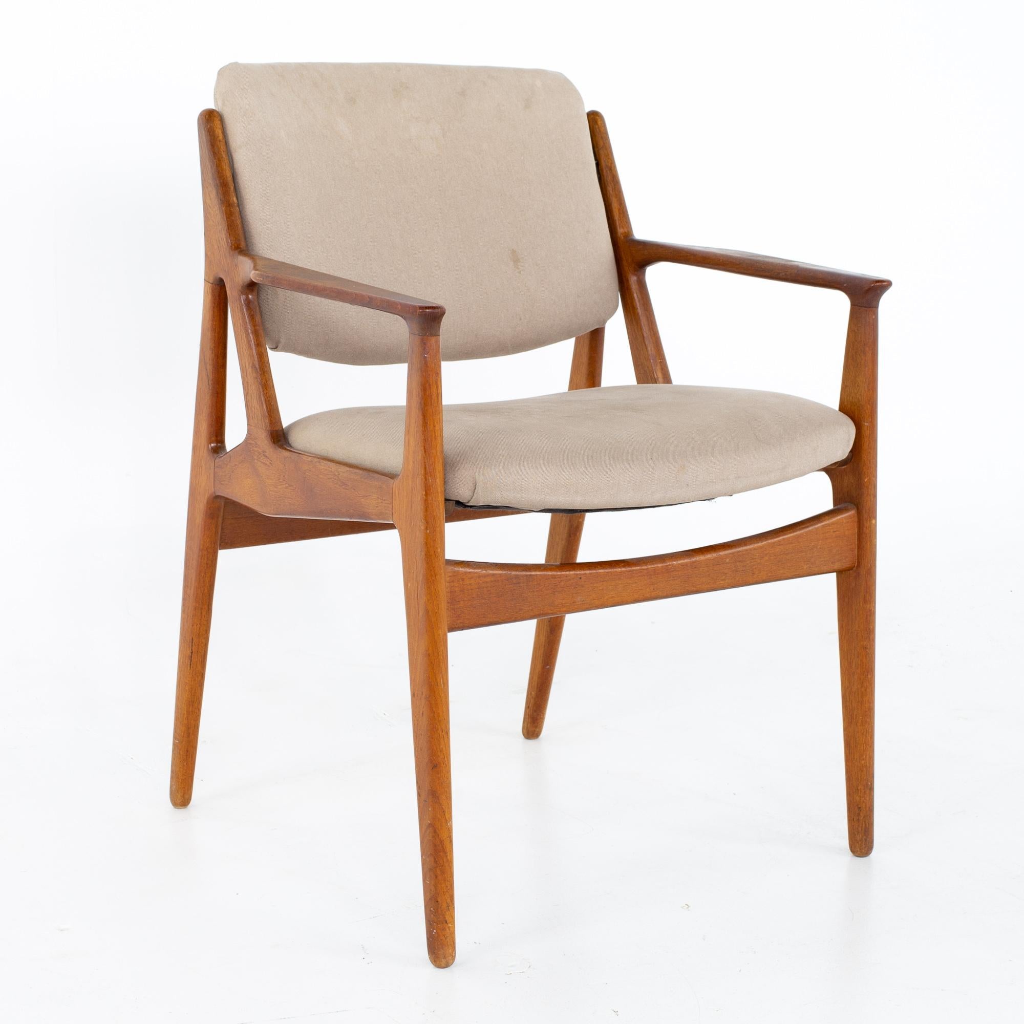 Arne Vodder Mid Century Teak Dining Chairs, Set of 6 6