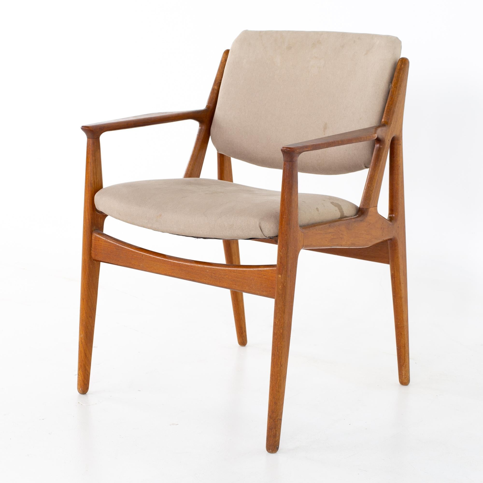 Arne Vodder Mid Century Teak Dining Chairs, Set of 6 7