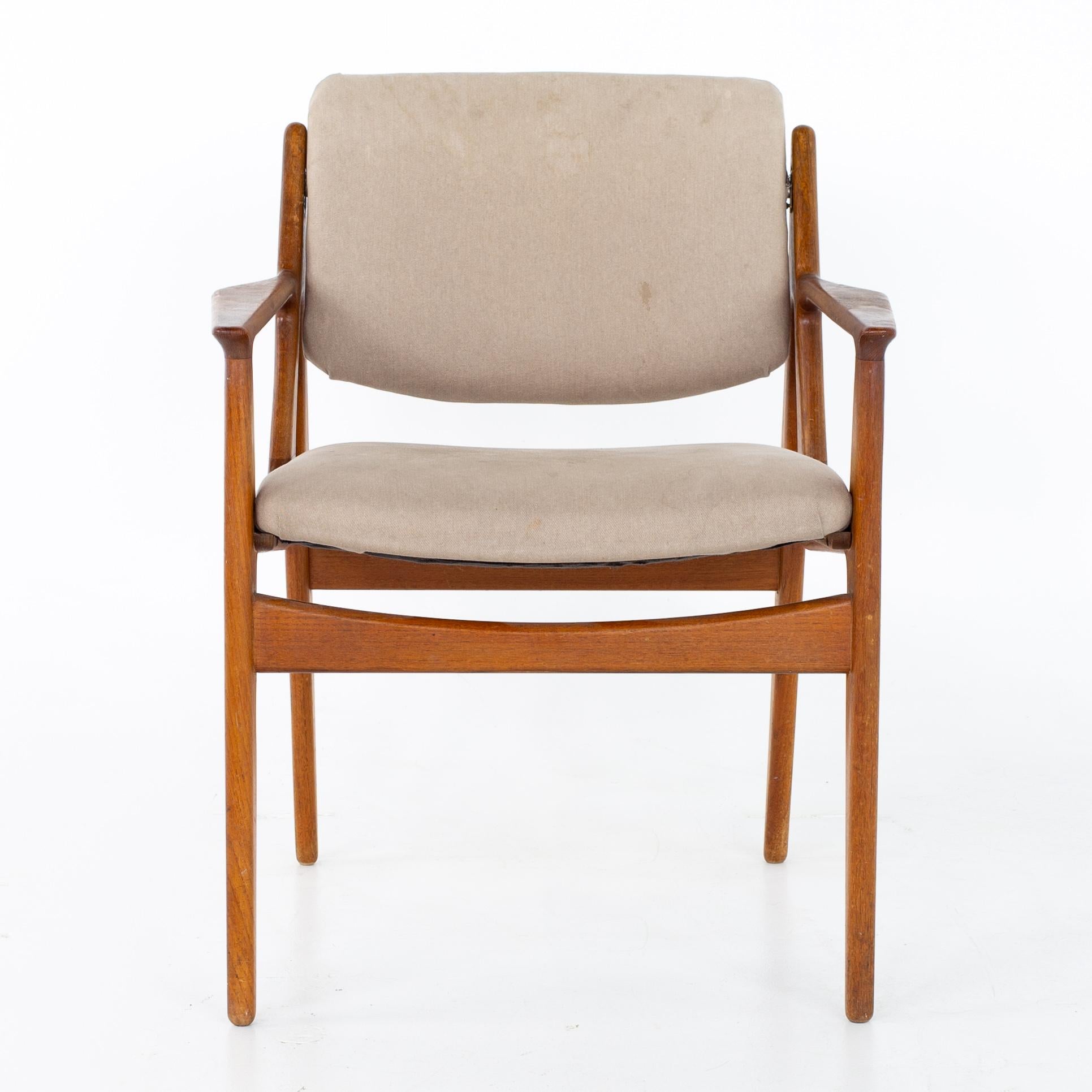 Arne Vodder Mid Century Teak Dining Chairs, Set of 6 8