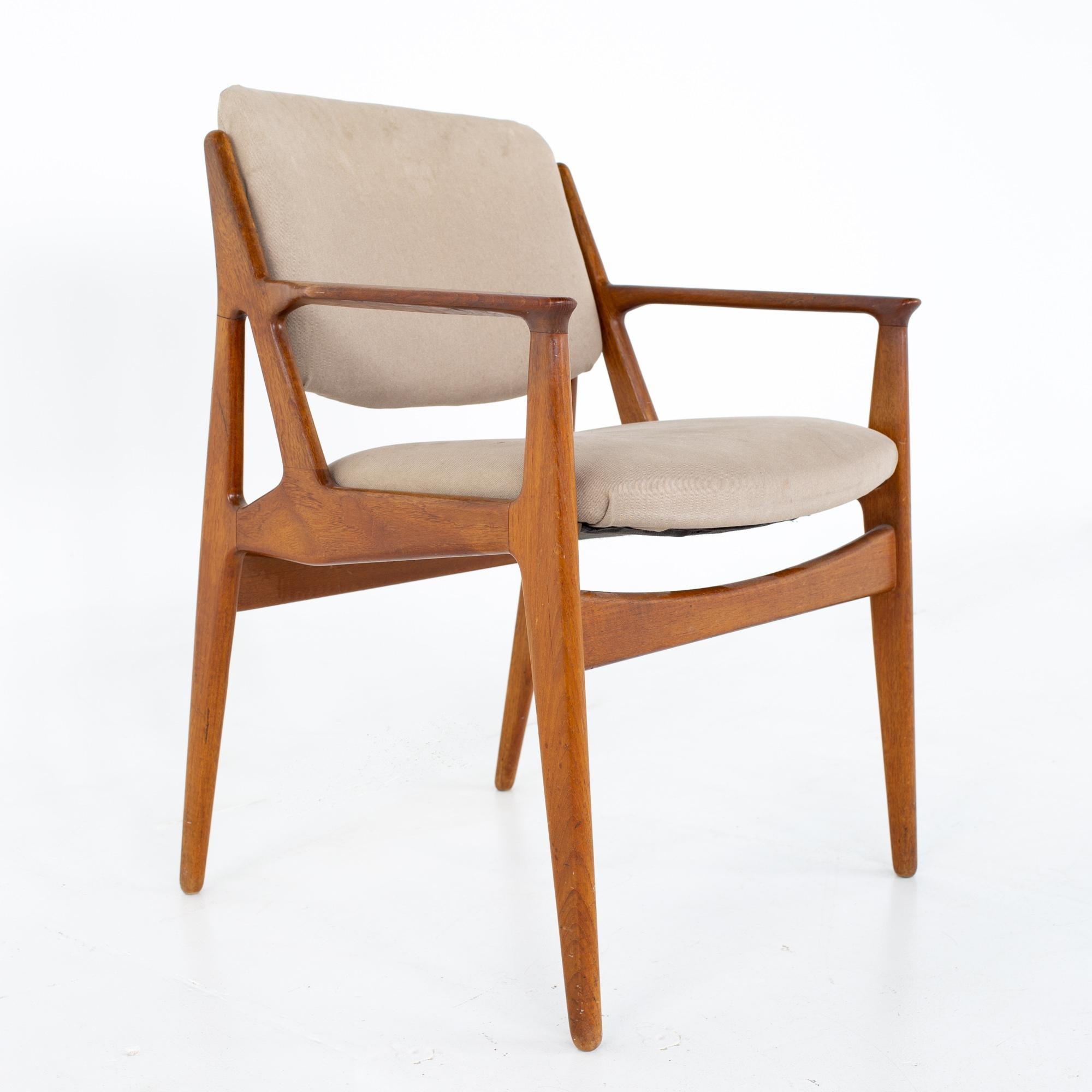 Arne Vodder Mid Century Teak Dining Chairs, Set of 6 9