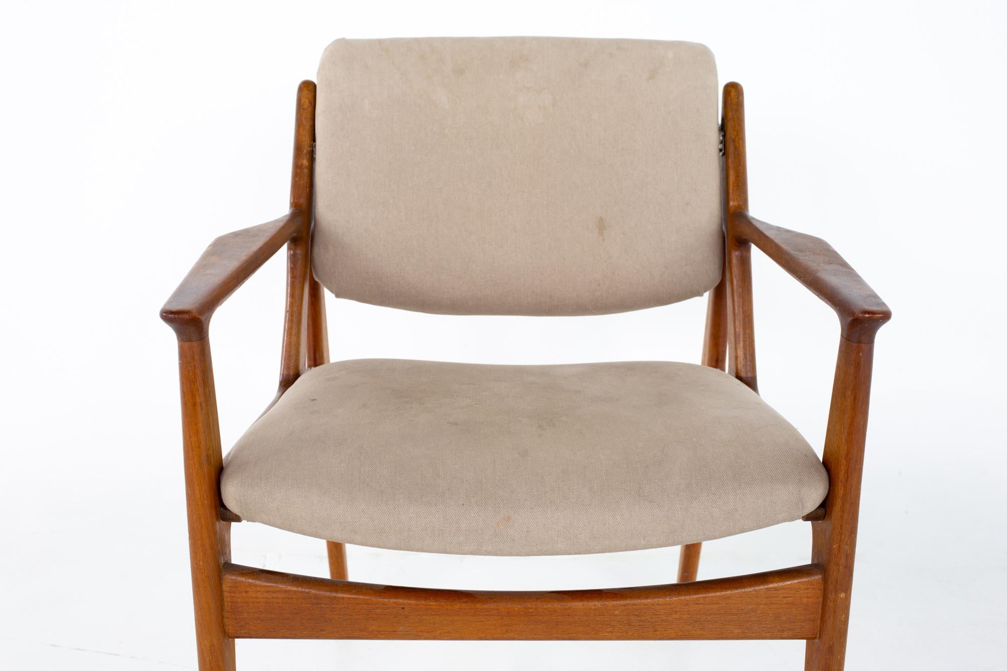Arne Vodder Mid Century Teak Dining Chairs, Set of 6 13