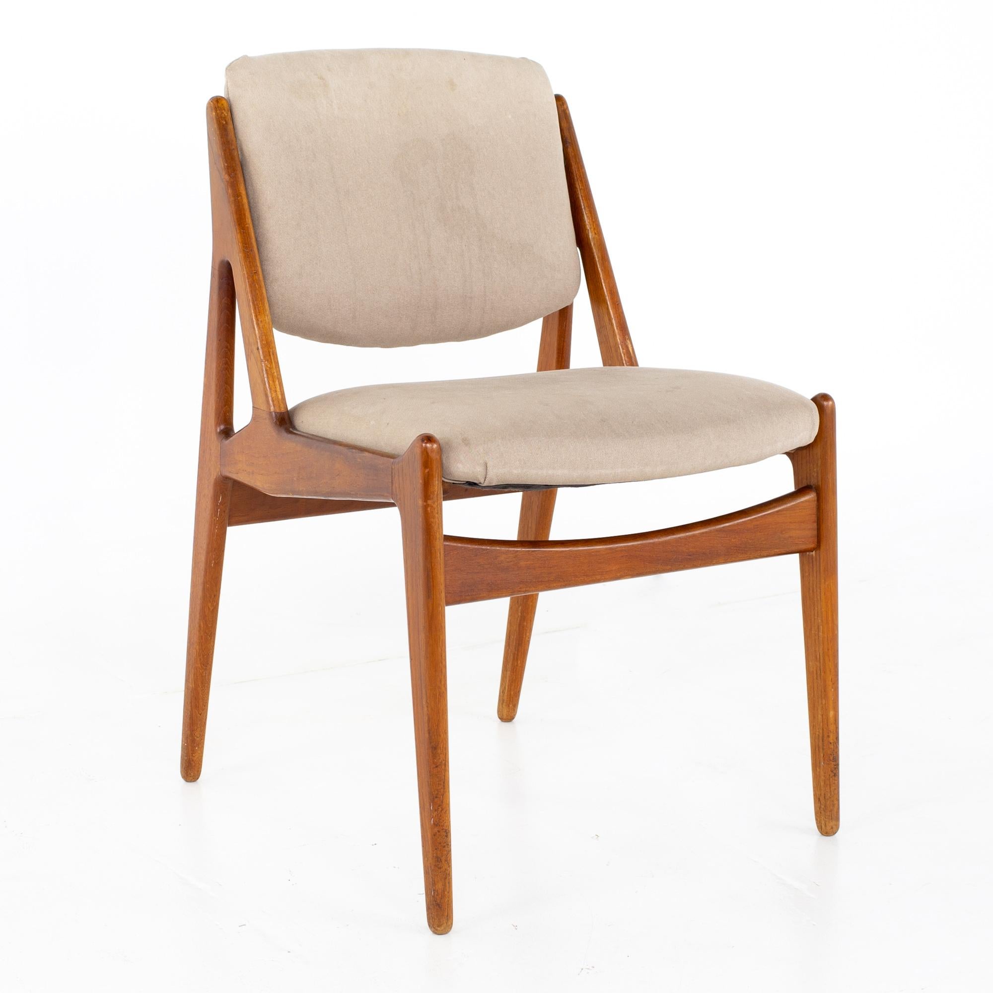 Danish Arne Vodder Mid Century Teak Dining Chairs, Set of 6