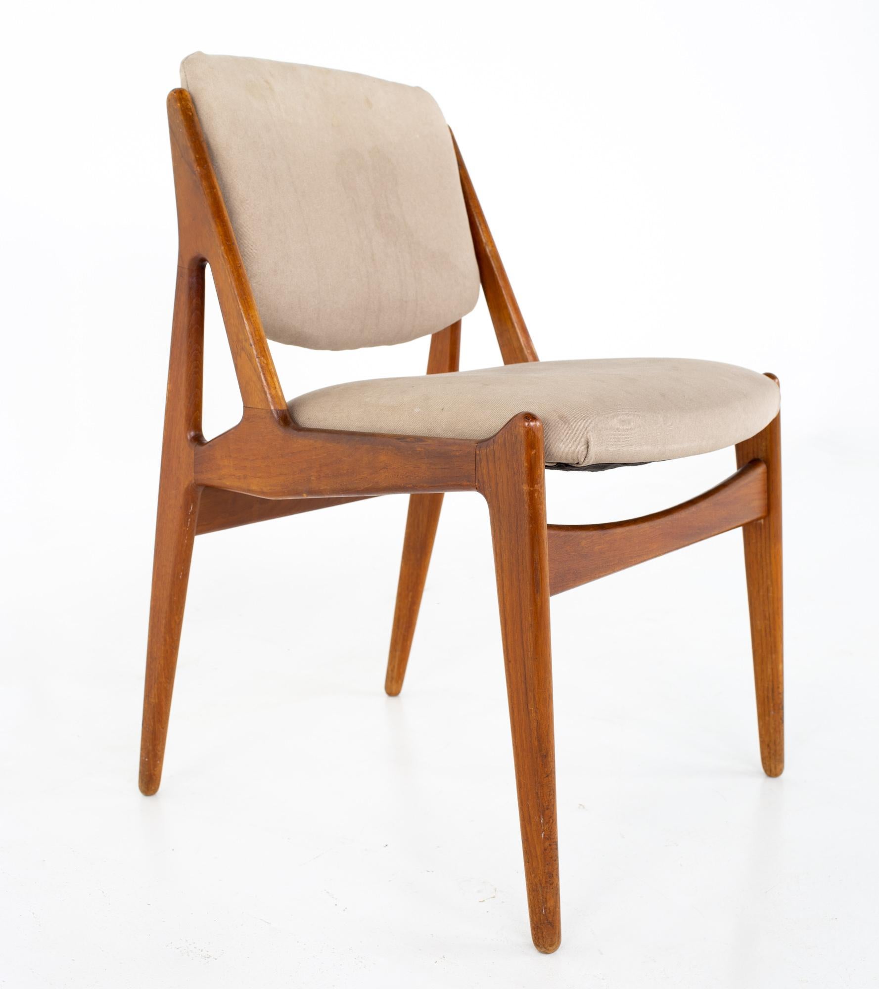Arne Vodder Mid Century Teak Dining Chairs, Set of 6 1