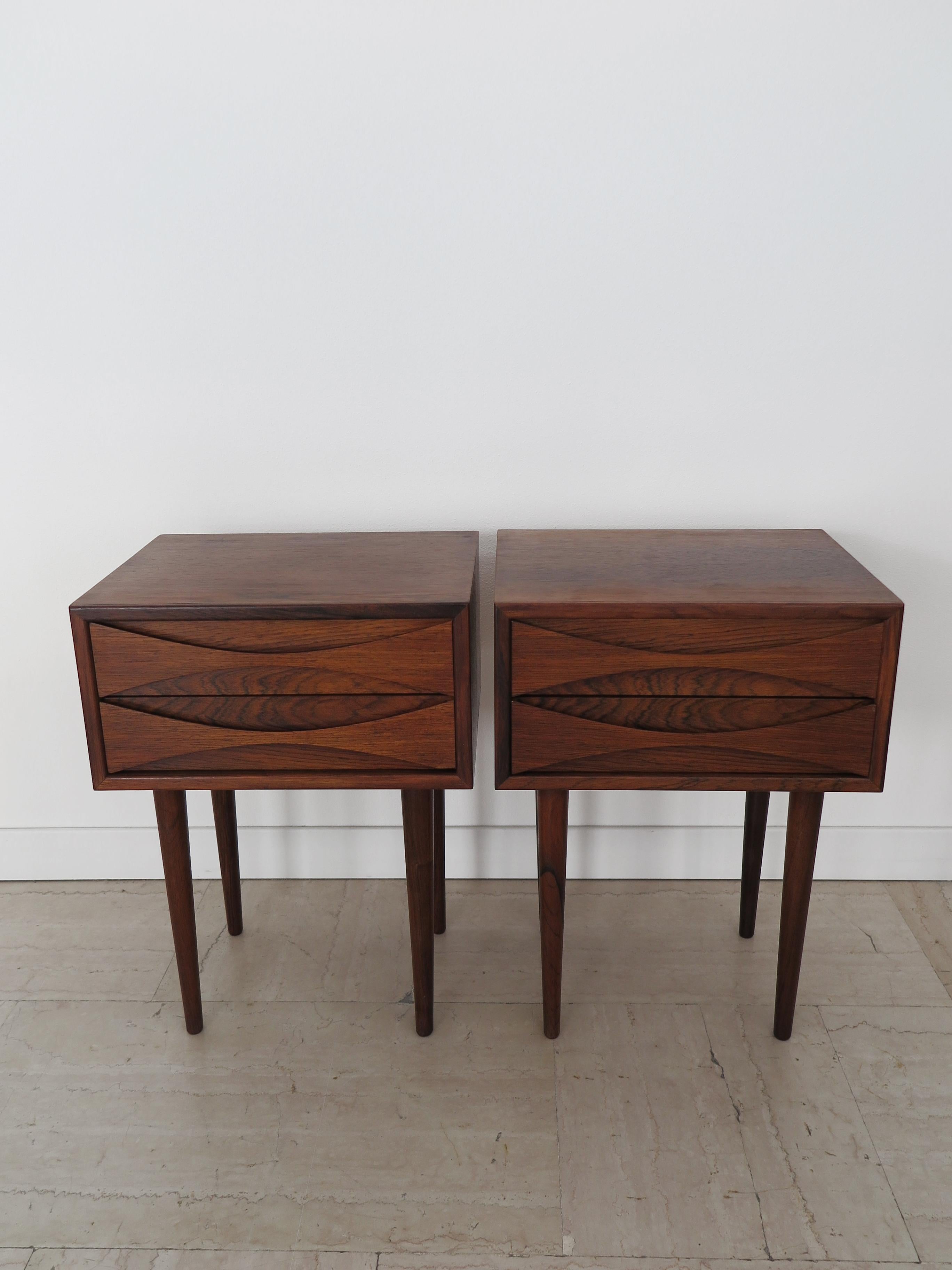 Mid-20th Century Arne Vodder Midcentury Scandinavian Dark Wood Night Stand Side Table 1950s