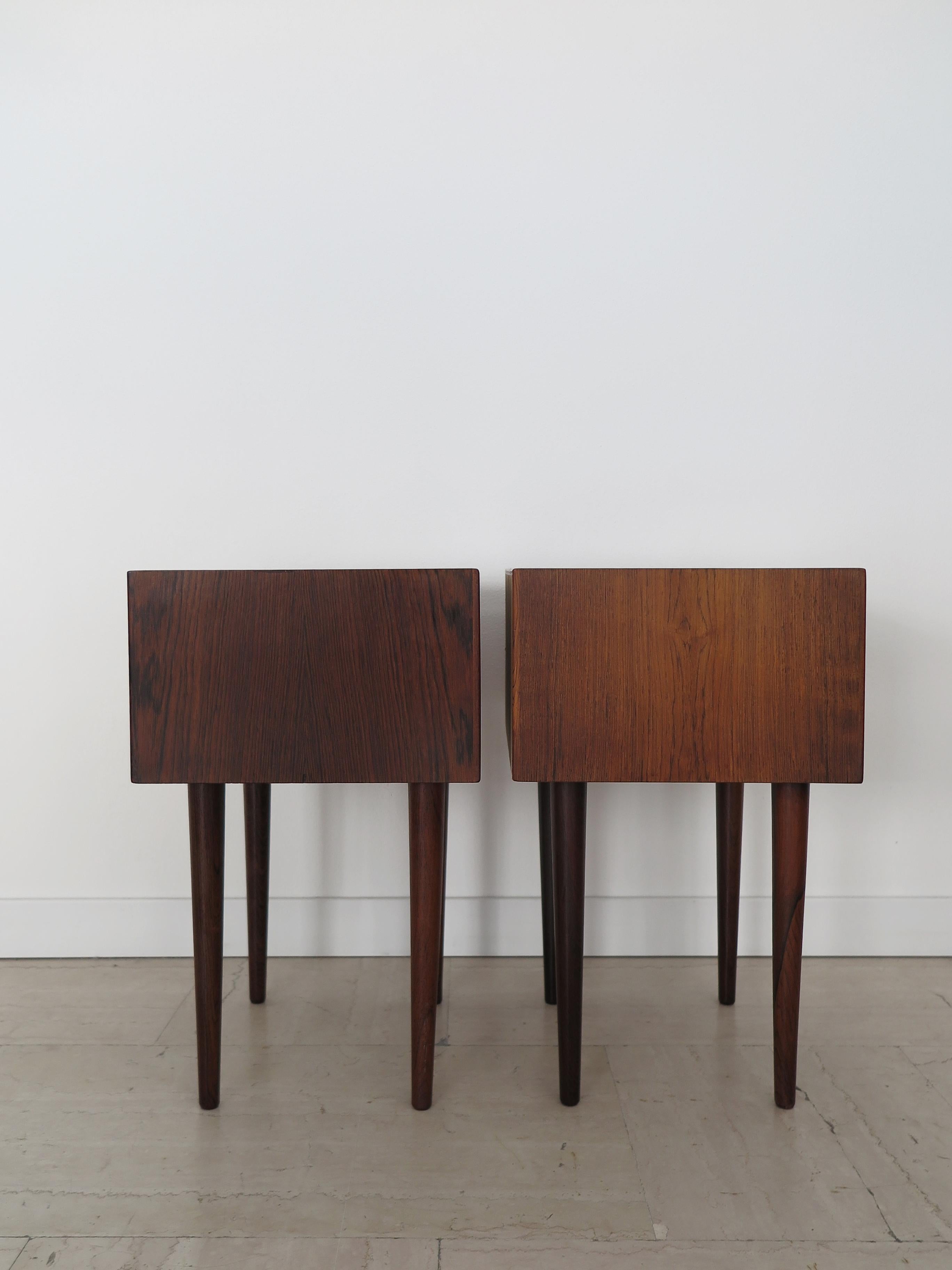Arne Vodder Midcentury Scandinavian Dark Wood Night Stand Side Table 1950s 1