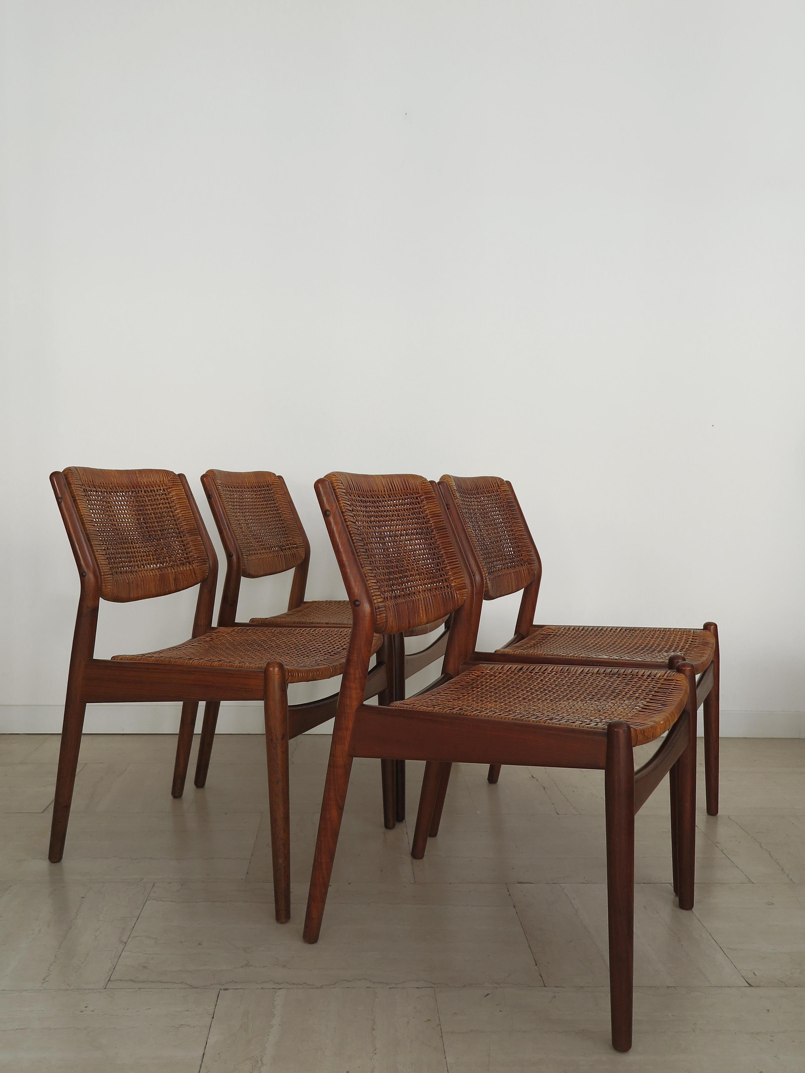 Set of four Scandinavian dining chairs model 