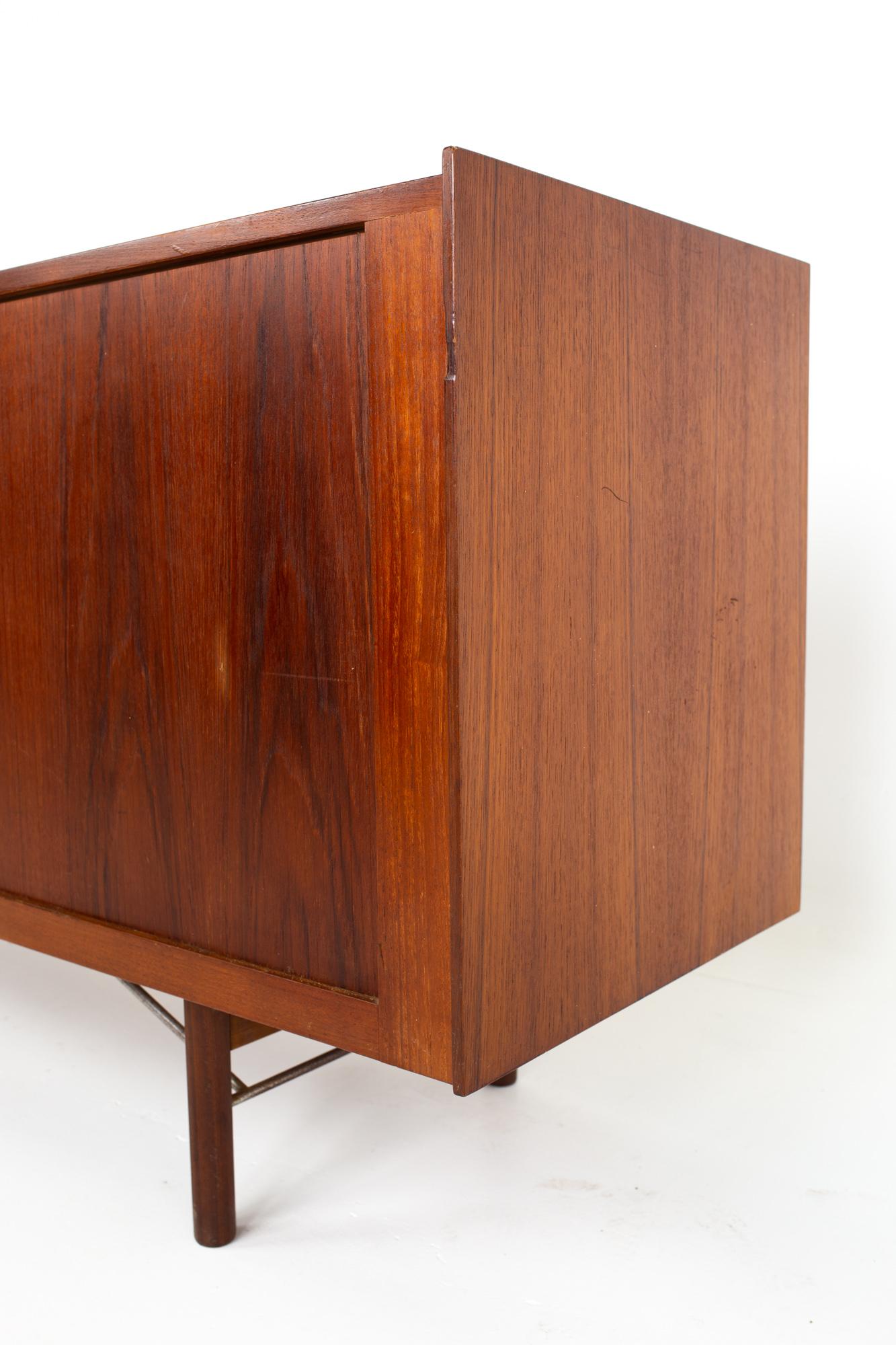 Danish Arne Vodder Mid Century Teak Tambour Door Sideboard Buffet Credenza