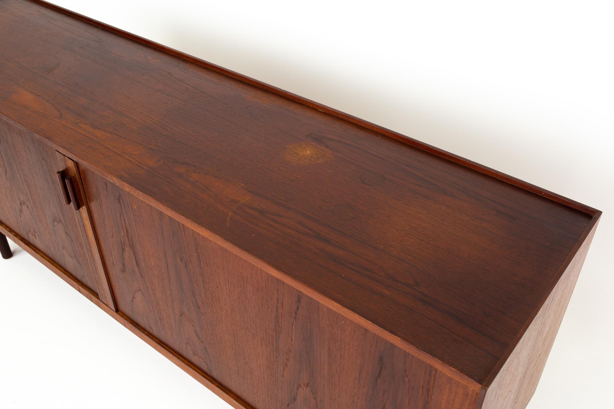 Mid-20th Century Arne Vodder Mid Century Teak Tambour Door Sideboard Buffet Credenza