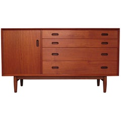 Vintage Arne Vodder Model 10 Teak and Oak Sideboard for Sibast