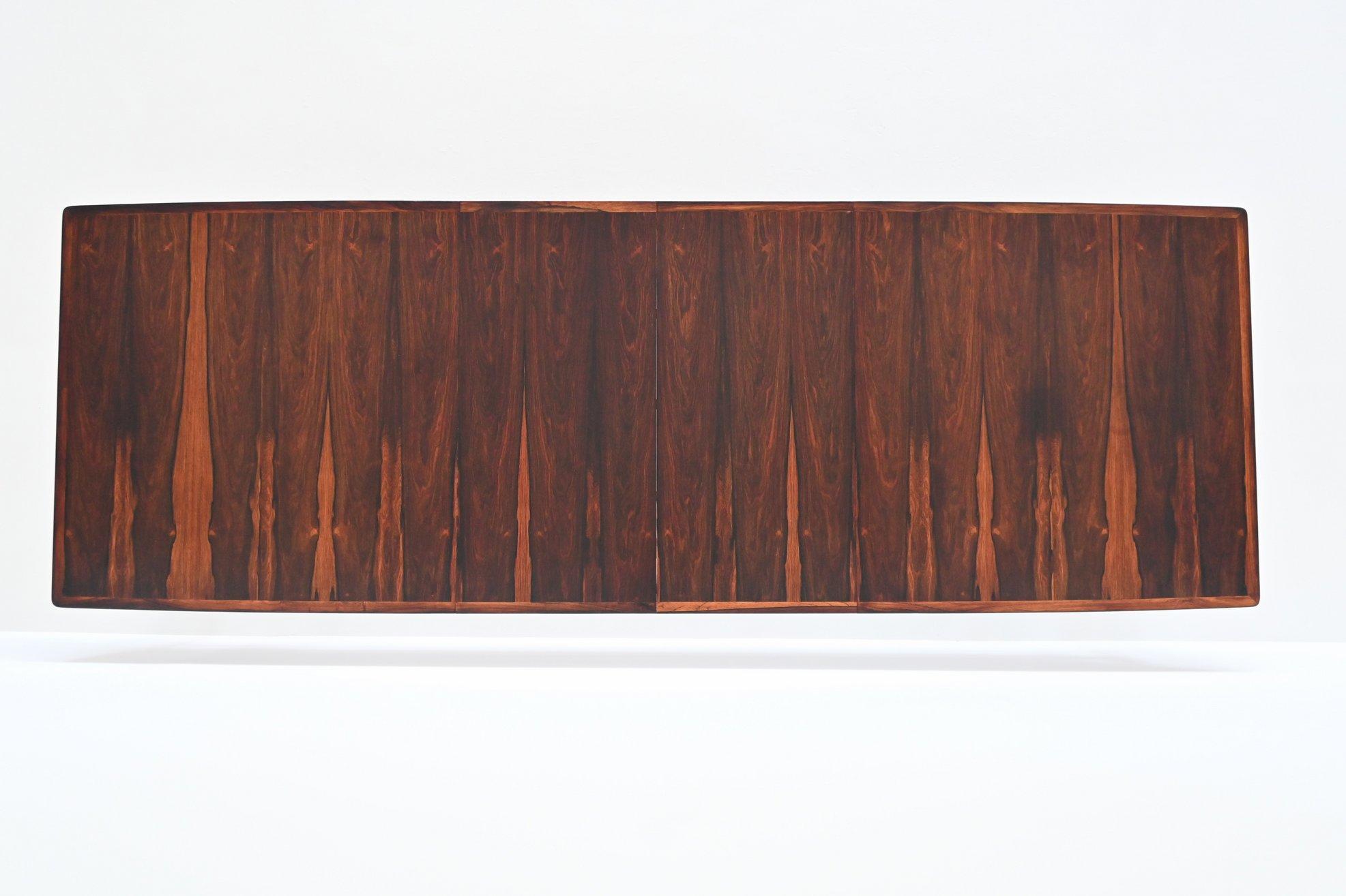 Arne Vodder model 201 large dining table rosewood Sibast Denmark 1960 For Sale 14