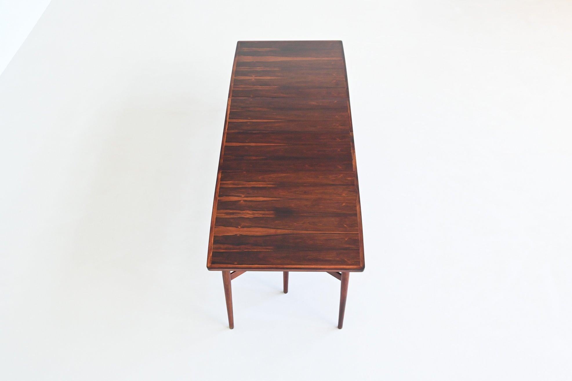 Arne Vodder model 201 large dining table rosewood Sibast Denmark 1960 For Sale 2