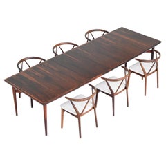 Arne Vodder model 201 large dining table rosewood Sibast Denmark 1960