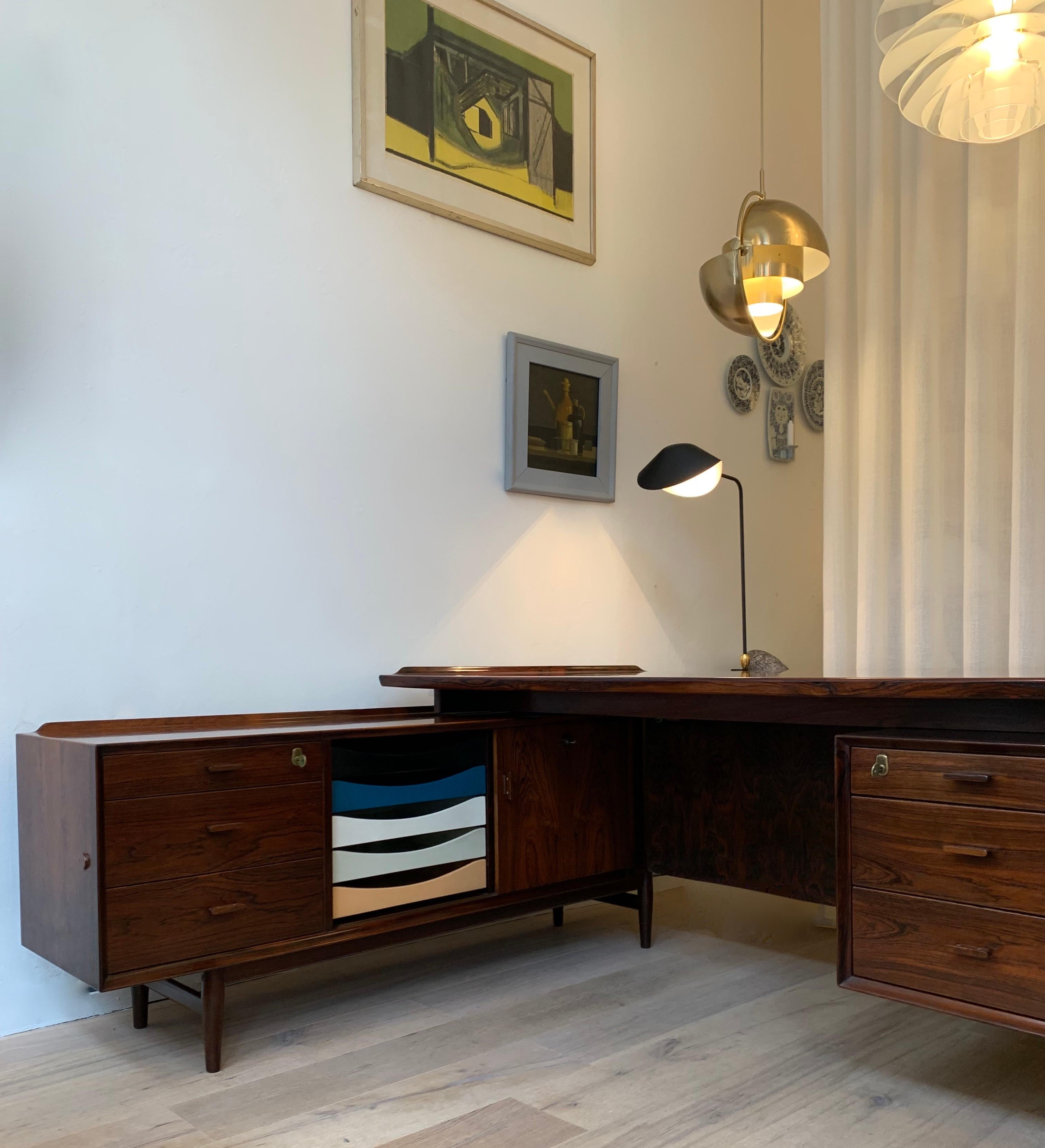 Arne Vodder Model 209 Desk & Return by Sibast Mobler 1