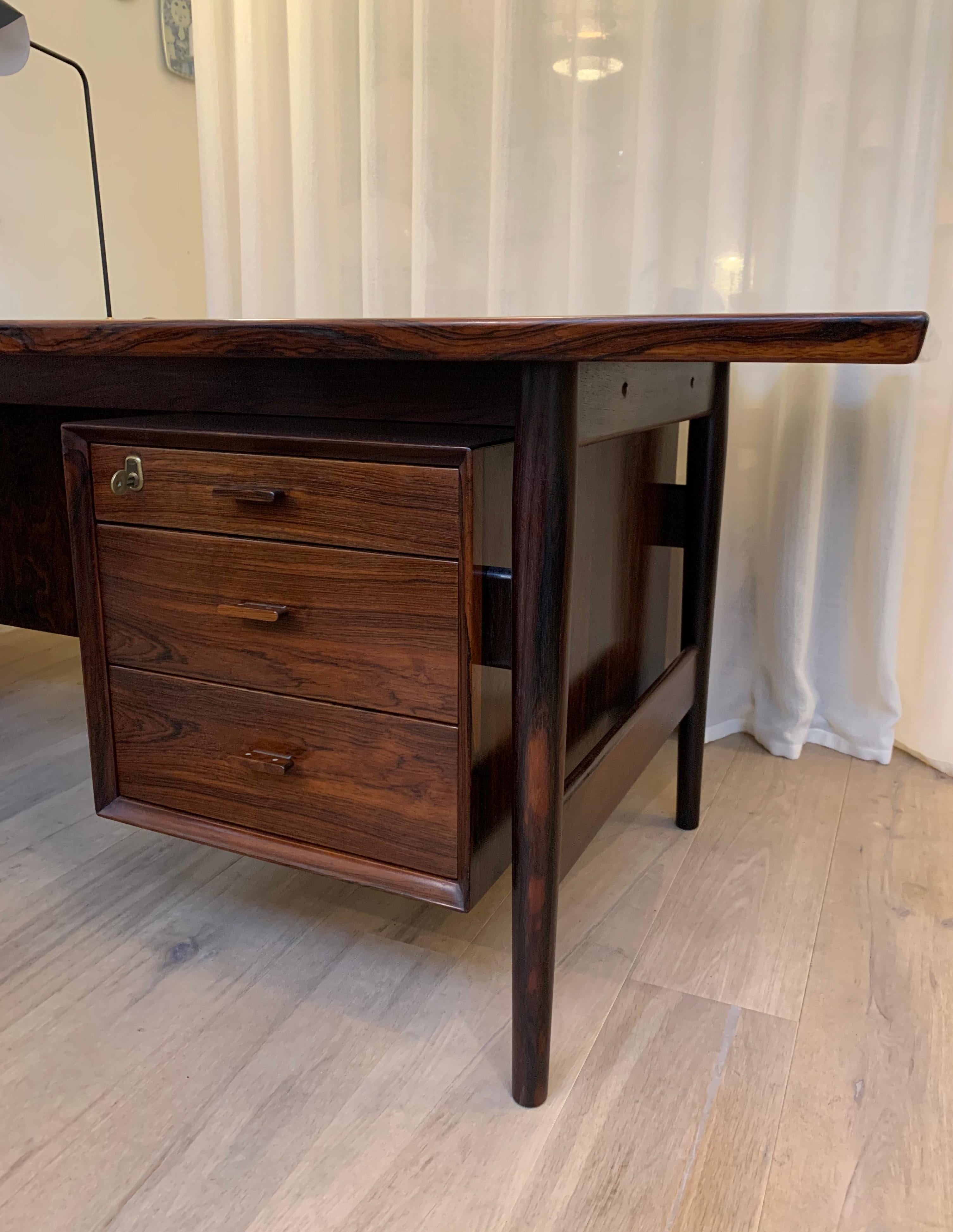 Danish Arne Vodder Model 209 Desk & Return by Sibast Mobler