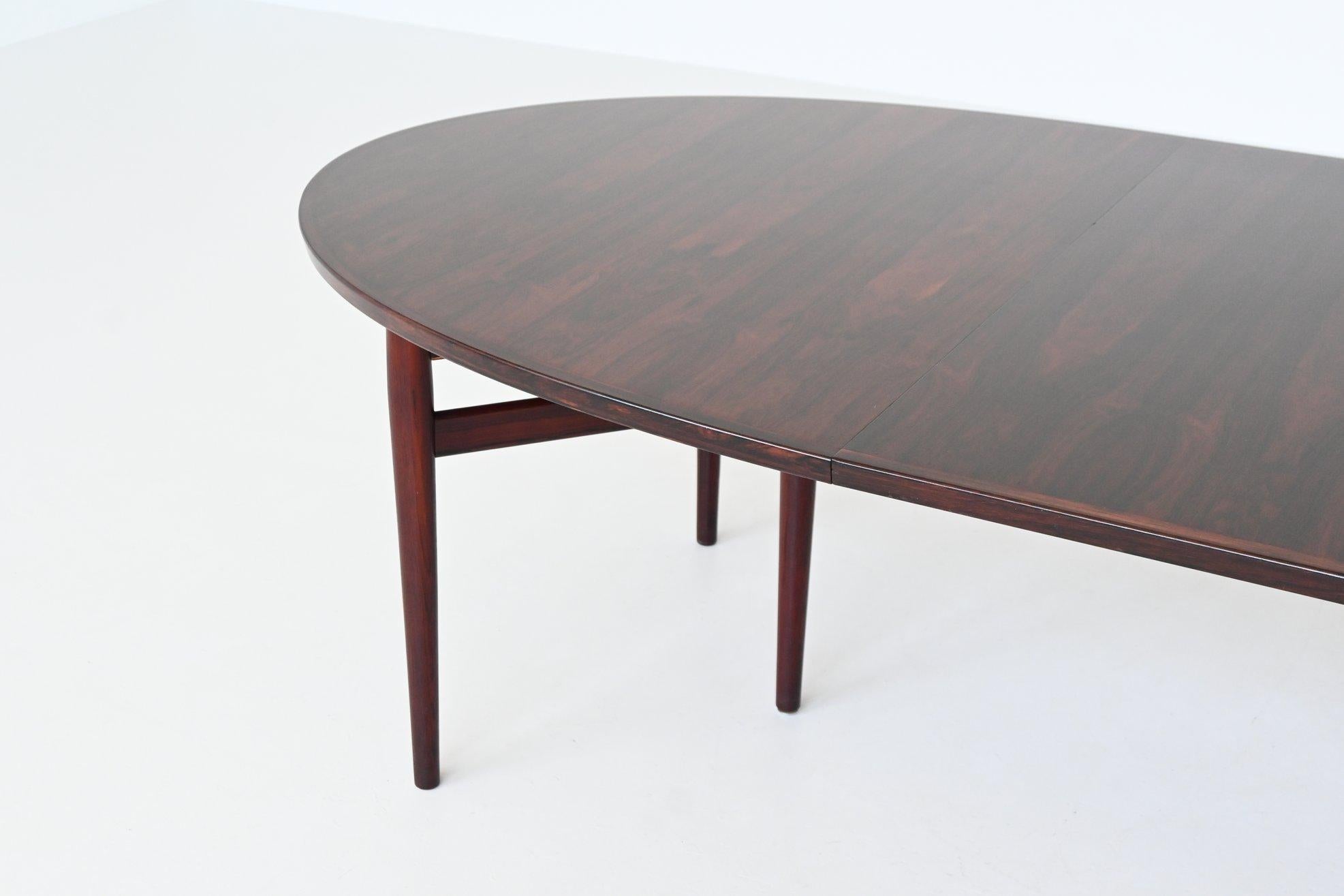 Palissandro Arne Vodder modello 212 tavolo da pranzo ovale palissandro Sibast Danimarca 1960 in vendita