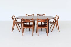 Arne Vodder model 212 oval dining table teak Sibast Denmark 1960