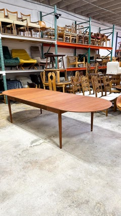Arne Vodder Model 227 Drop Leaf Danish Modern Expandable Teak Dining Table