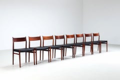 Sedie da pranzo Arne Vodder modello 418 in palissandro, Sibast Mobler, Danimarca, 1960