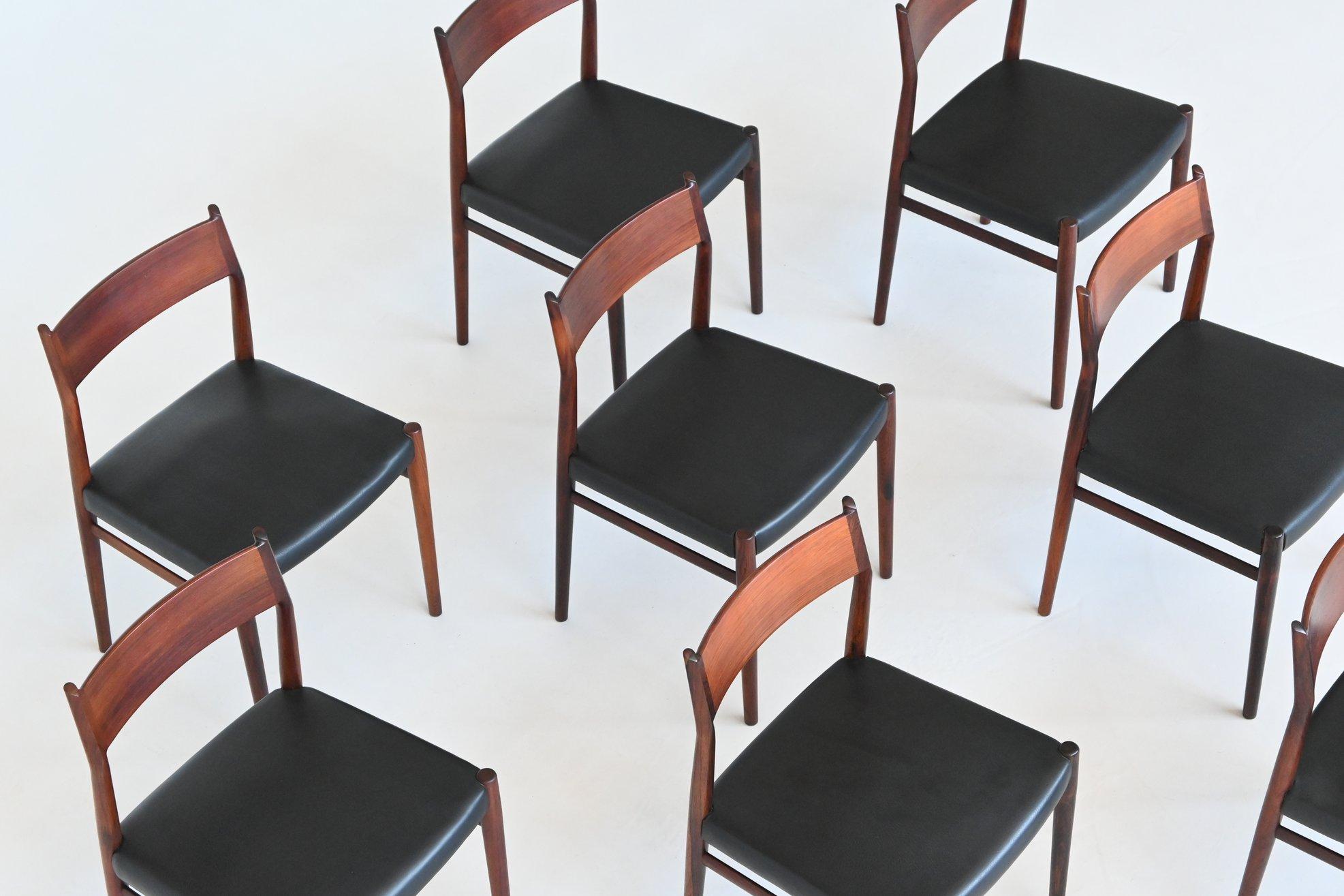 Arne Vodder model 418 dining chairs Sibast Mobler Denmark 1965 1