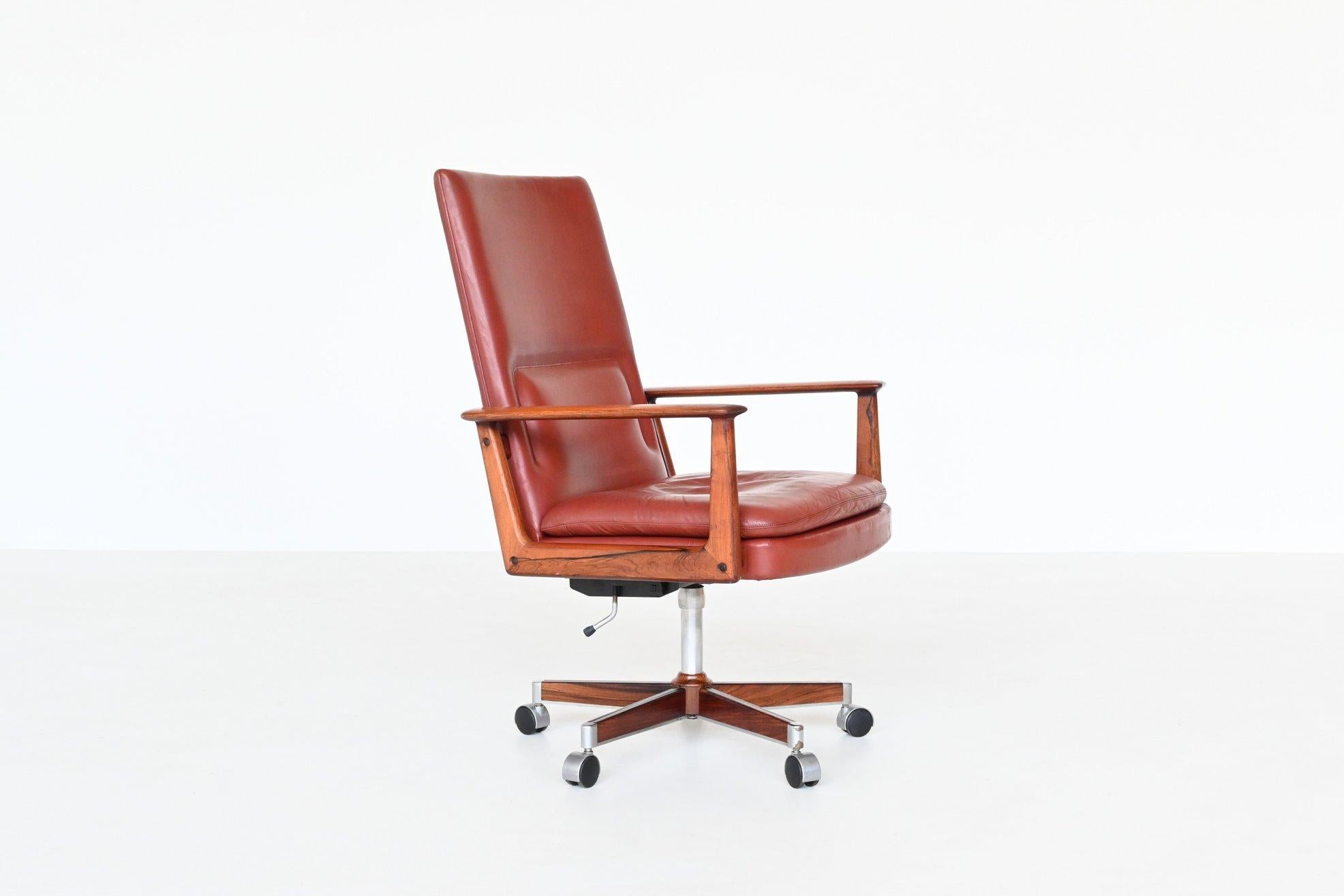 Arne Vodder Model 419 Desk Chair Rosewood Sibast Furniture, 1960 In Good Condition In Etten-Leur, NL