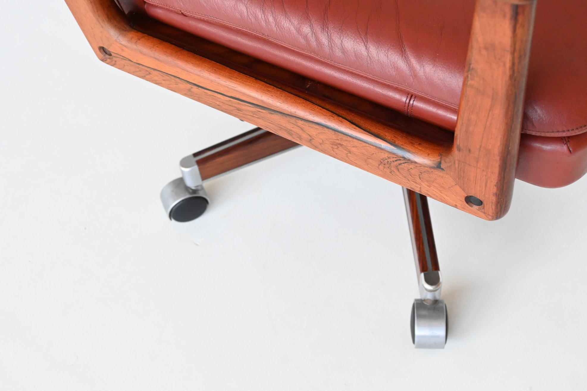 Aluminum Arne Vodder Model 419 Desk Chair Rosewood Sibast Furniture, 1960