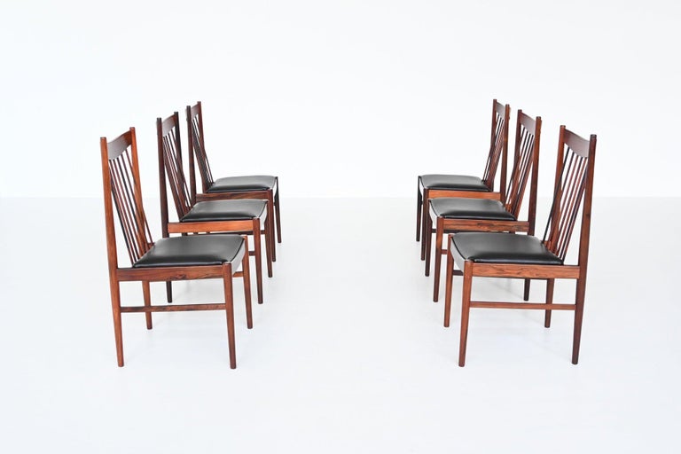 Arne Vodder Model 422 Rosewood Dining Chairs Sibast, Denmark, 1960 For Sale 1