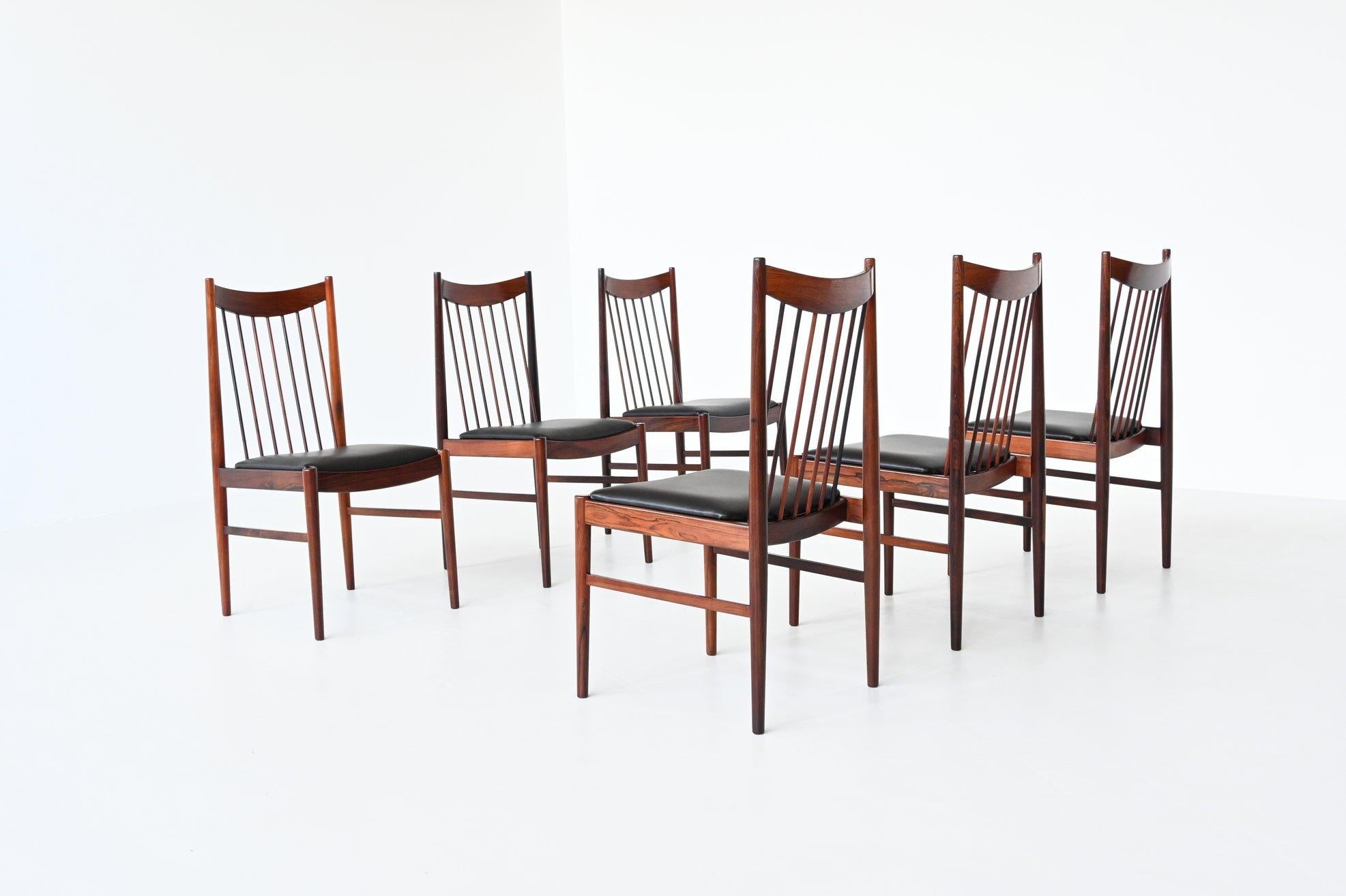 Arne Vodder Model 422 Rosewood Dining Chairs Sibast, Denmark, 1960 1