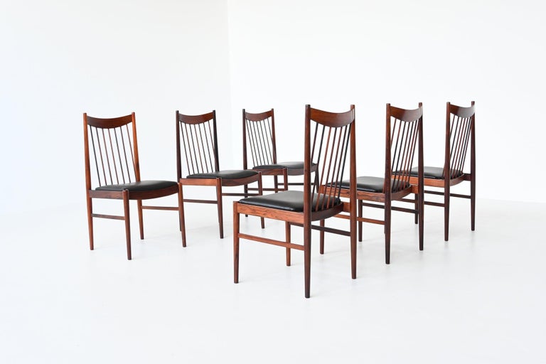 Arne Vodder Model 422 Rosewood Dining Chairs Sibast, Denmark, 1960 For Sale 2