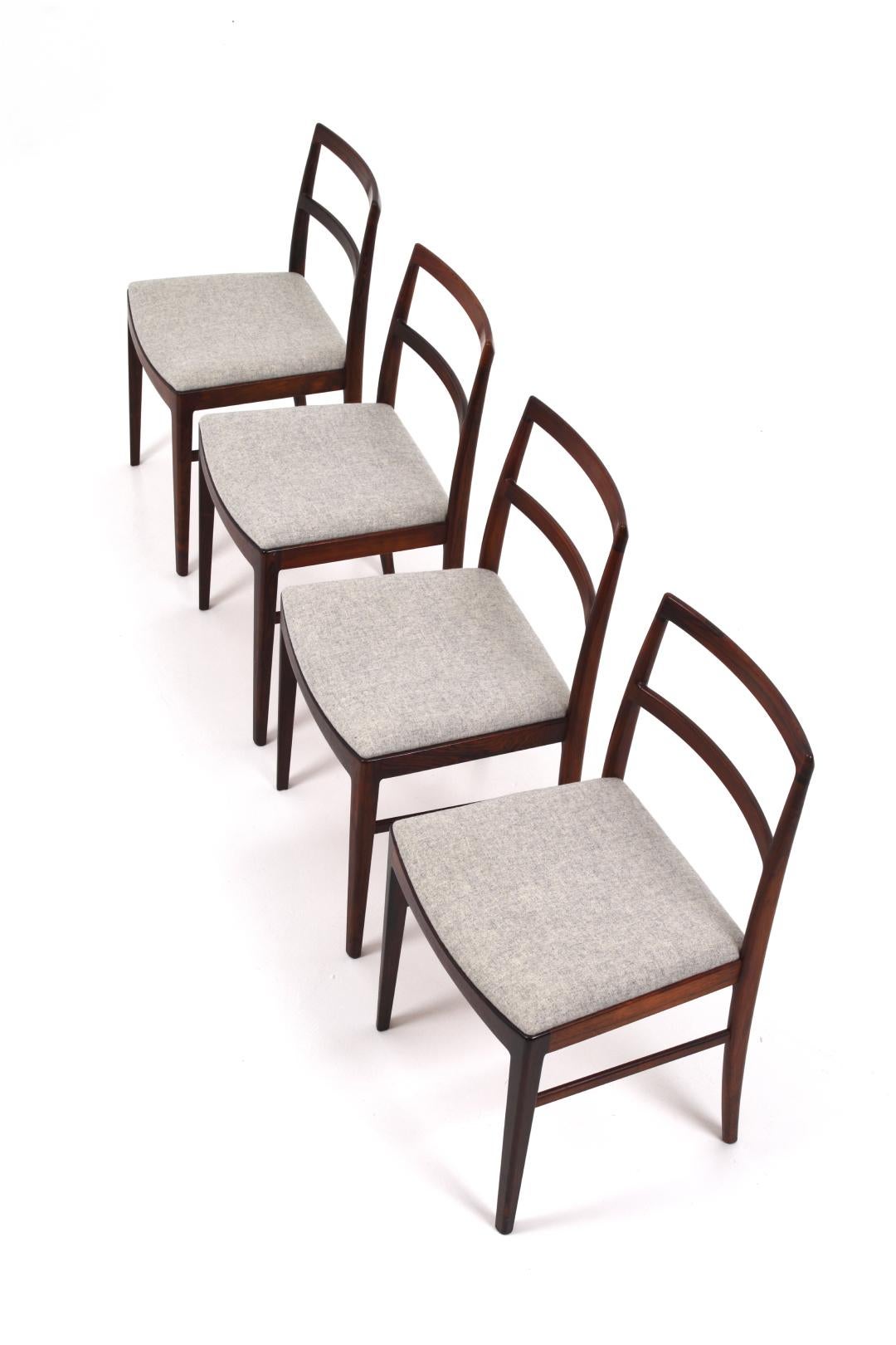 Mid-Century Modern Chaises de salle à manger modèle 430 d'Arne Vodder pour Sibast Møbler, ensemble de 4 pièces en vente
